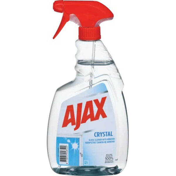 Ajax Cristal - Ruitenreiniger Met Ammoniak - Glasreiniger - Spray 750ml