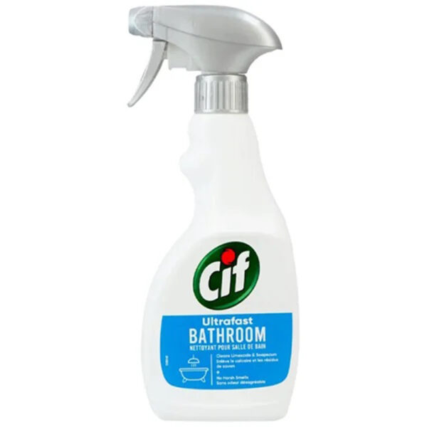 Cif Ultrafast Badkamer 500ml - Reinigt Kalkaanslag, Zeepresten & Nare Geurtjes - Afbeelding 2