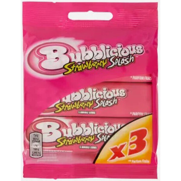 Bubblicious Kauwgom Strawberry 3 Pack - Afbeelding 2