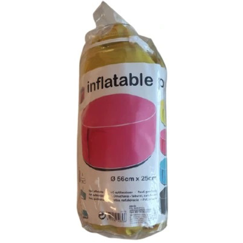 Opblaasbaar Poef Geel 56cm x 25cm - Afbeelding 2