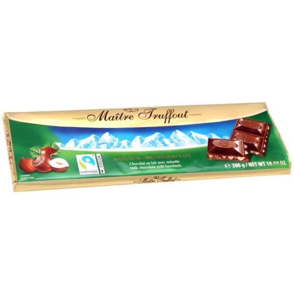 Maître Truffout XL Melkchocoladereep Met Hazelnoot 300g - Afbeelding 6