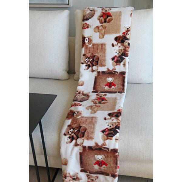 Plaid Teddy Beer 150 x 200cm - Afbeelding 2