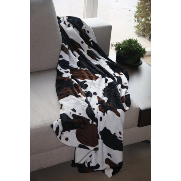 Plaid Koeienvacht Bruin-Zwart 150 x 200cm