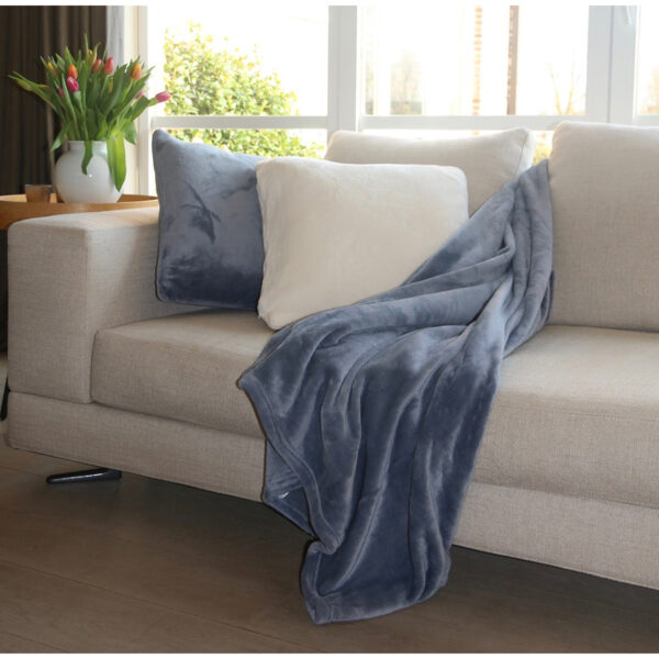Plaid Grand Luxe Denim 150 x 200cm - Afbeelding 2
