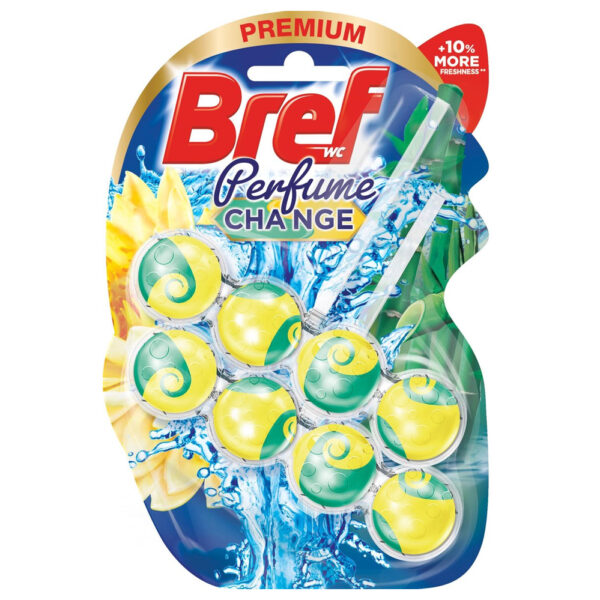 Bref Toiletblokje Perfume Change Soft Lotus & Fresh Bamboo 2 x 50gr