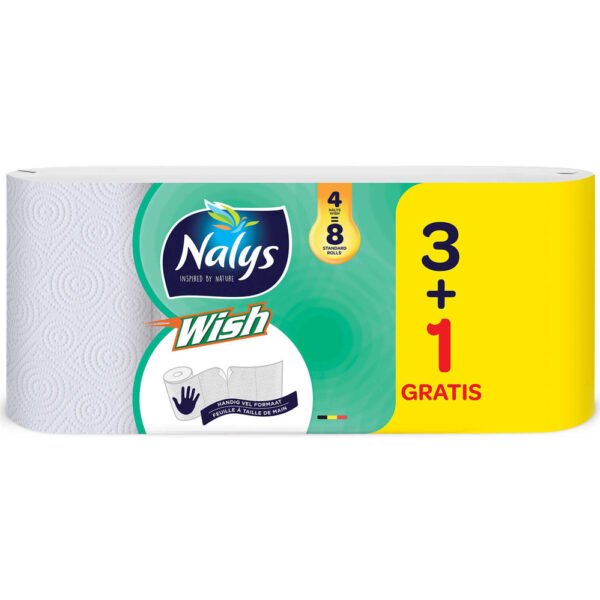Nalys Maxi Keukenrollen Wish 3 + 1 Gratis