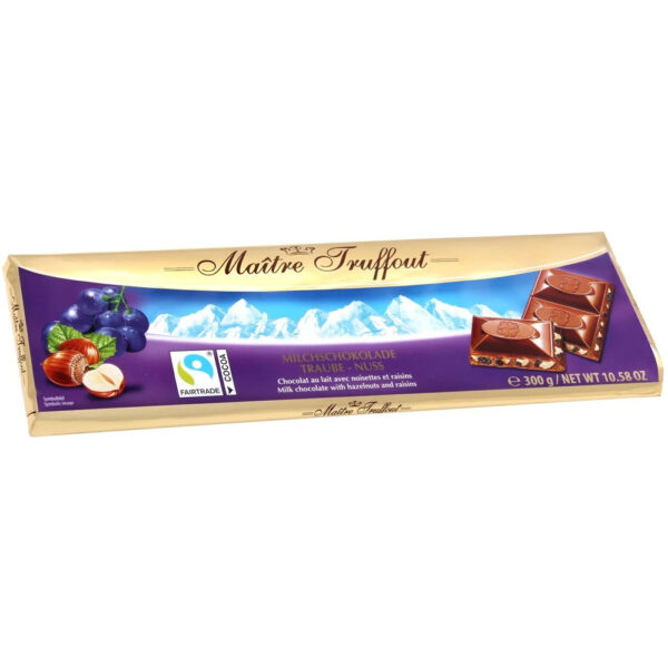 Maitre Truffout Melkchocolade Met Rozijn en Hazelnoot 300g - Afbeelding 5