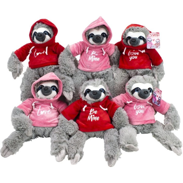 Pluche Luiaard Met Hoodie 25cm