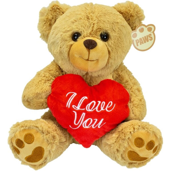 Pluche Beer Bruin Met Hart "I Love You" 44cm