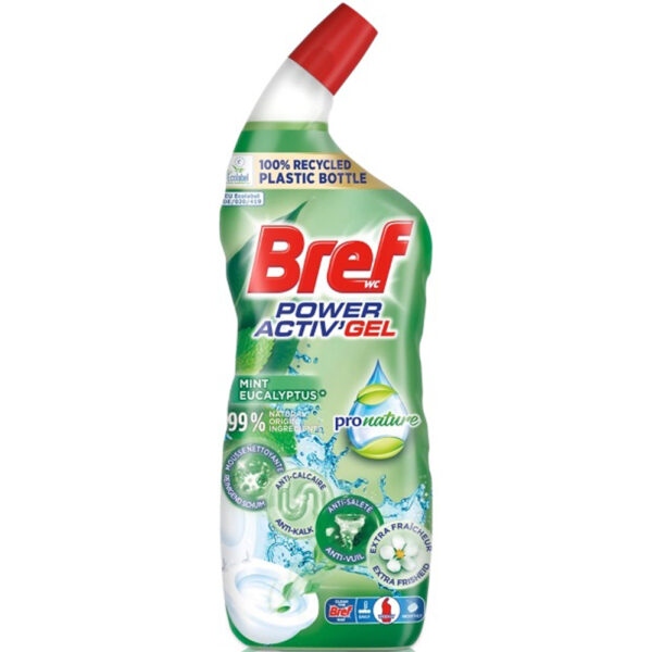 Bref Toiletreiniger Power Active Gel Mint Eucalyptus 700ml