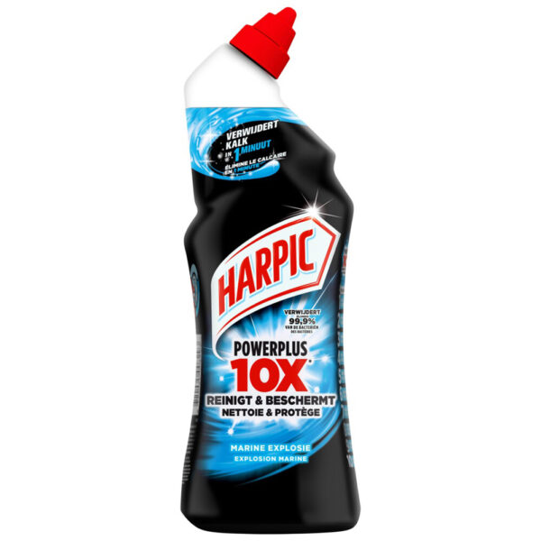 Harpic WC Gel Powerplus 10X - Marine Explosie - Reinigt & Beschermt - Verwijdert Klak 750ml - Afbeelding 2