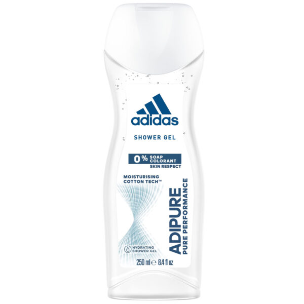 Adidas Douchegel Adipure Pure Performance - Shower Gel - 0% Zeep & Kleurstoffen - 250ml