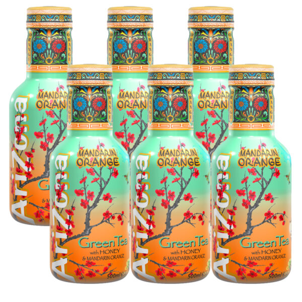 Arizona Ice Tea Honey & Mandarin Orange 6x50cl – Green Tea – Flesjes