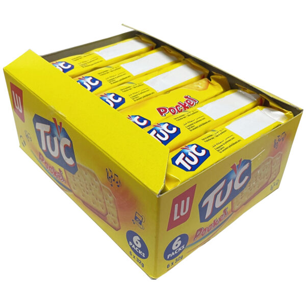 Tuc Original Zout Koekjes Pocket Size 6 x 32gr - Apart Verpakt - Display Verpakking