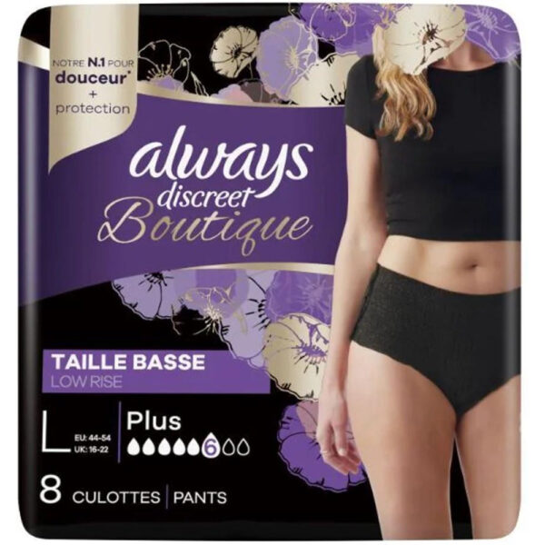 Always Discreet Boutique Slips Lage Taille Plus - 8 Stuks - Super Absorberend