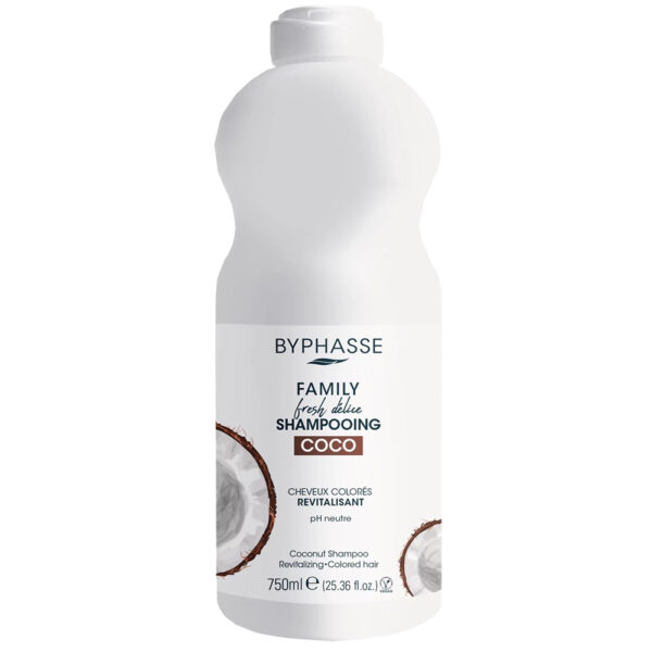 Byphasse Family Revitaliserende Shampoo Fresh Coconut - Gekleurd Haar - PH Neutraal 750ml