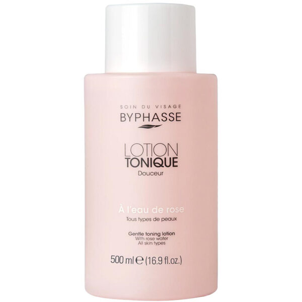 Byphasse Lotion Tonic Voor Alle Huidtypes Rozenwater 500ml - Afbeelding 2
