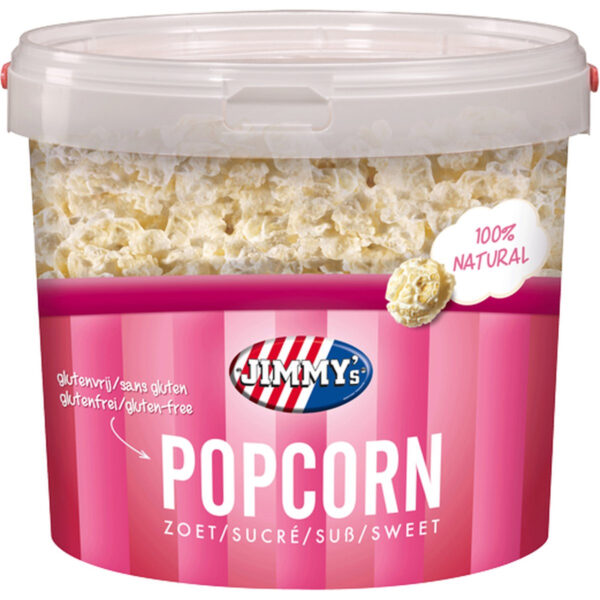 Jimmy’s Popcorn Emmer Zoet – Glutenvrij – 100% Natural 220gr - Afbeelding 2
