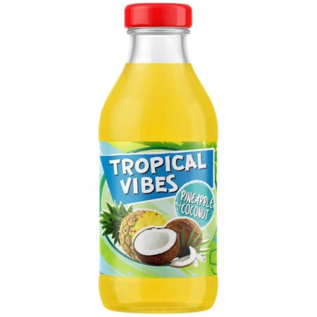 Tropical Vibes Ananas & Kokos 300ml – Glazen Flesje – Niet Bruisend
