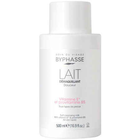 Byphasse Zachte Reinigingsmelk - Vitamine E & Provitamine B5 - Alle Huidtypes 500ml