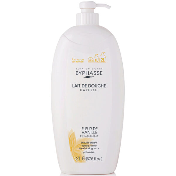 Byphasse Douchecrème Met Pomp - Douche Melk - Vanille Uit Madagascar 2L - Afbeelding 2