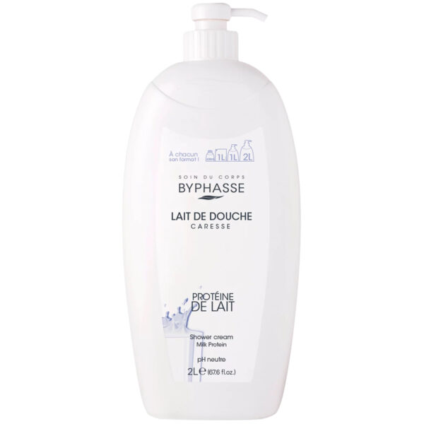 Byphasse Douchecrème Met Pomp - Douche Melk Proteïne 2L - Afbeelding 2