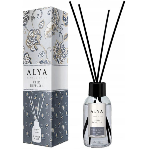 Alya Bamboo Geurstokken - Decoratieve Luchtverfrisser - Marine Waves 100ml