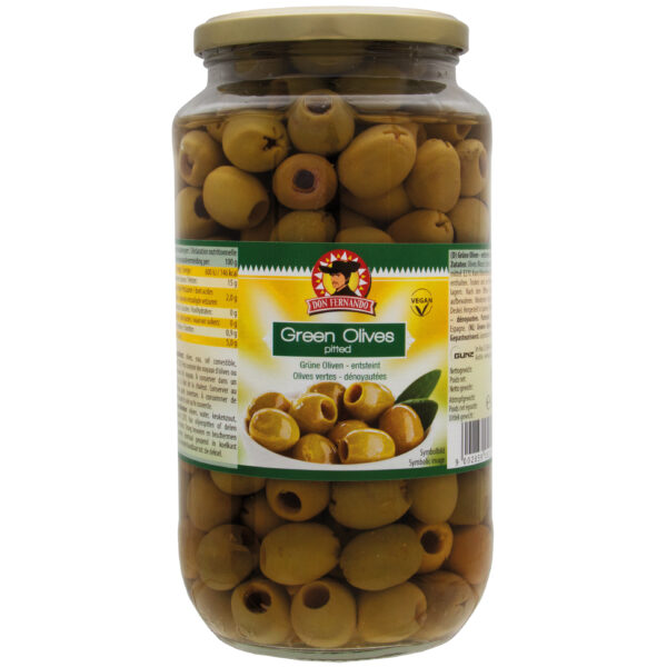 Don Fernando Groene Olijven Ontpit 920g – Bokaal – Vegan - Afbeelding 3