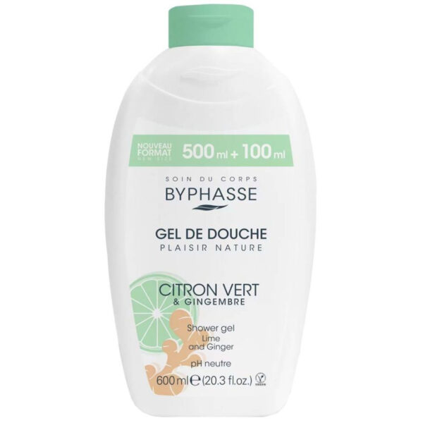 Byphasse Douchegel Groene Citroen & Gember - PH Neutraal 600ml