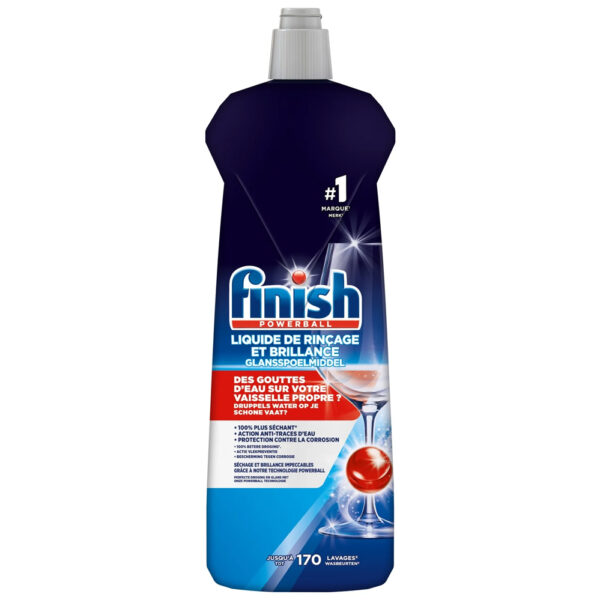 Finish Vaatwas Glansspoelmiddel 800ml - 100% Betere Droging - Superieure Vlekpreventie - Bescherming Tegen Corrosie - Afbeelding 2