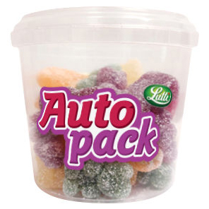Lutti Autopack Zure Beertjes 175g – Gesuikerde Gums Met Fruitsmaak – In Hersluitbaar Potje