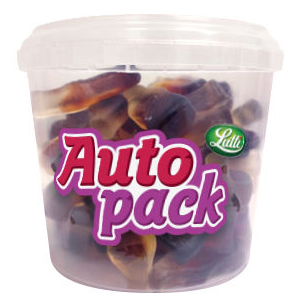 Lutti Autopack Colaflesjes 190g – Malse Gommen Met Colasmaak – In Hersluitbaar Potje