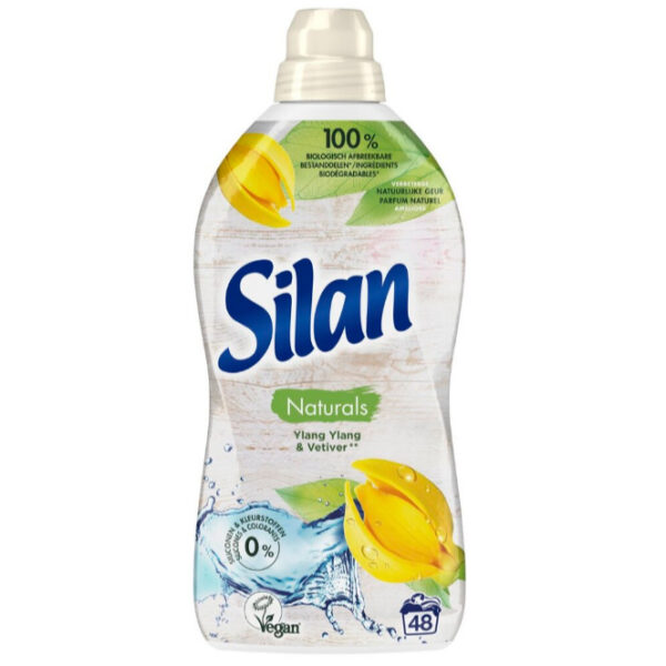 Silan Wasverzachter Ylang Ylang & Vetiver 48 Wasb./1,056L - Naturals - 0% Siliconen & Kleurstoffen