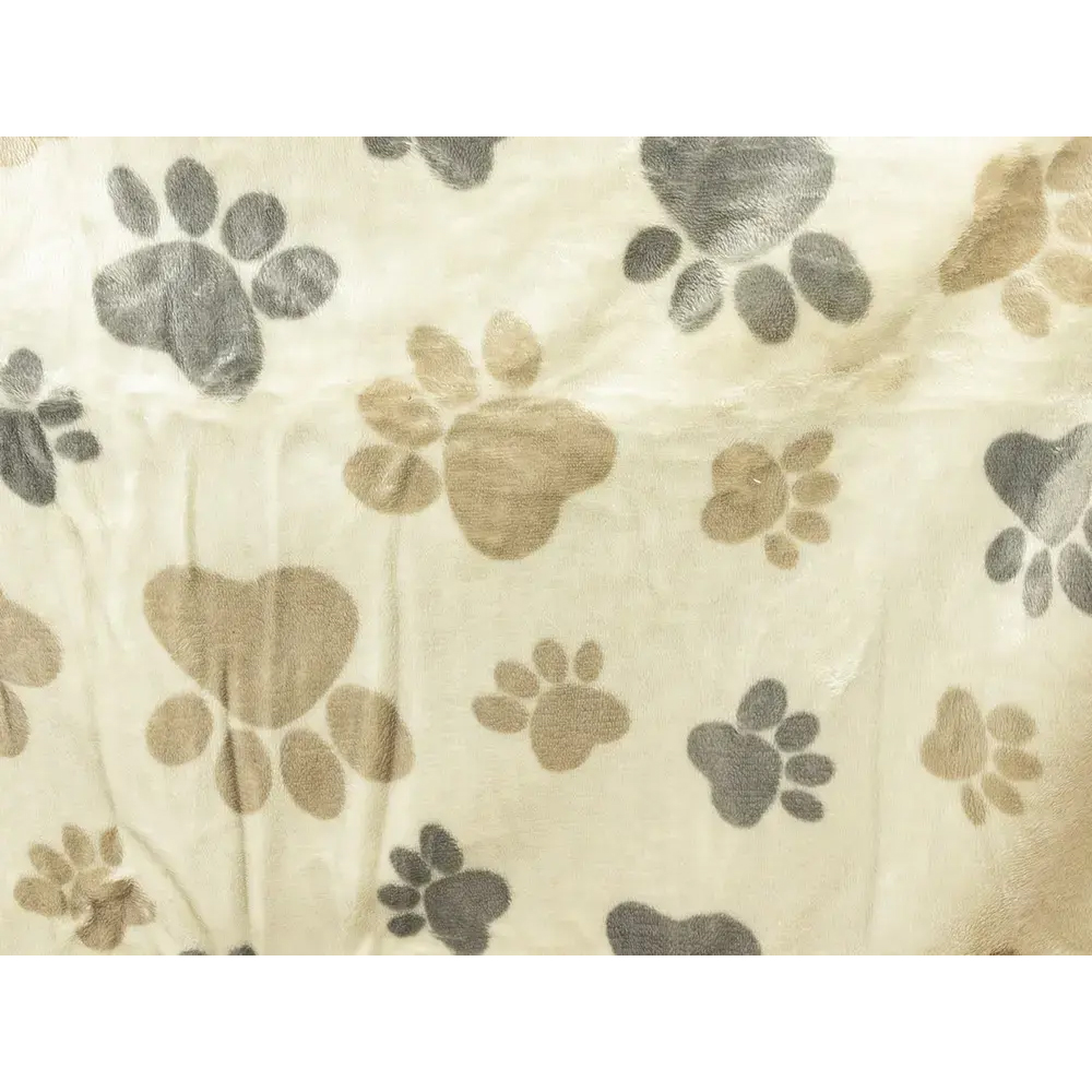 Plaid Dierenpootjes Grand Luxe 75x100cm – Microfibre 100% Polyester - Afbeelding 2