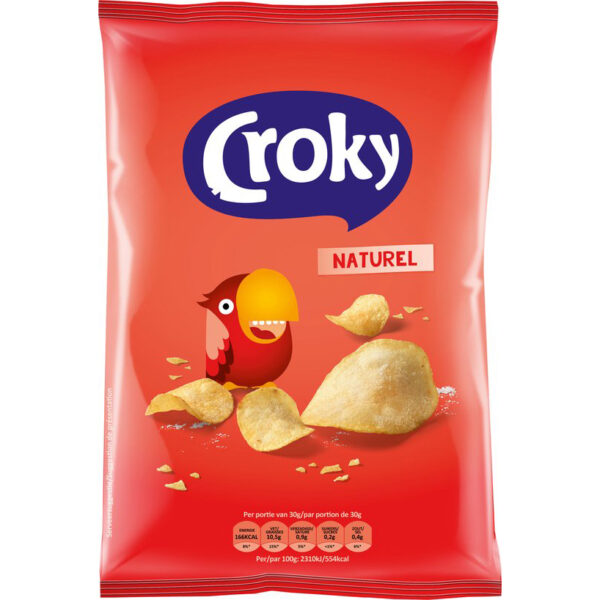 Croky Chips Naturel 100g - Afbeelding 2