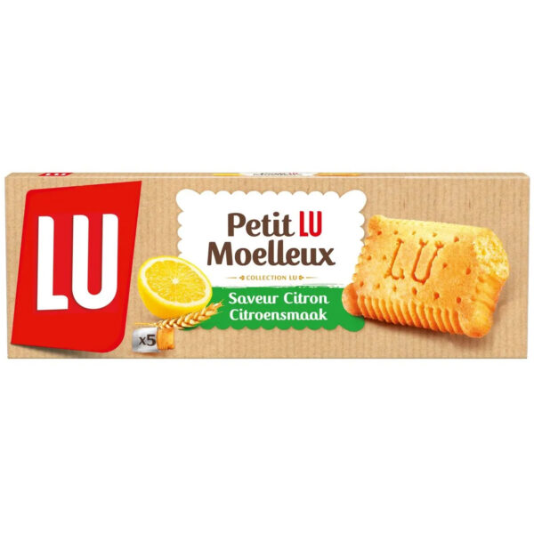 LU Koekjes Petit Moelleux Met Citroensmaak 140g - Zachte Cakejes- Apart Verpakt - Afbeelding 2