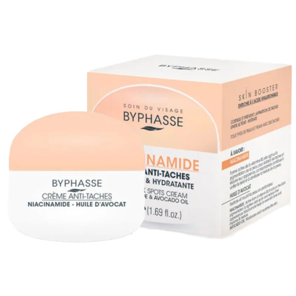 Byphasse Gezichtscrème Anti-Donkere Vlekken 50ml - Skin Booster - Niacinamide & Avocado-Olie - Vitamine B3