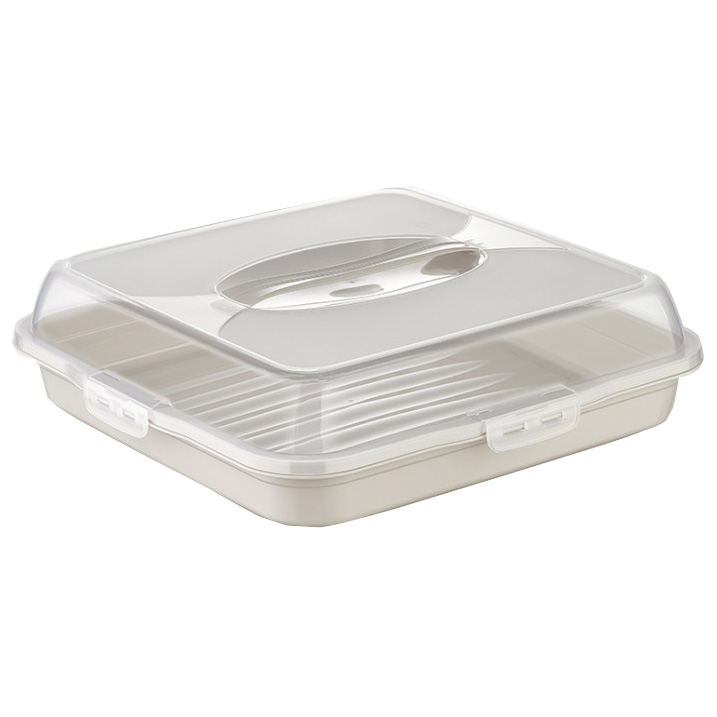 Dunya Taartdrager Vierkant 36 x 36 cm – Met Deksel - Afbeelding 4