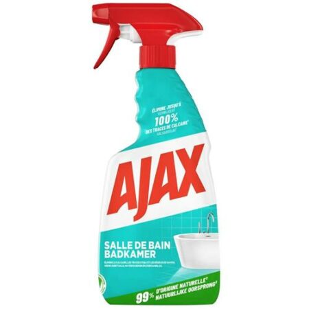 Ajax Badkamerreiniger 500ml - Spray - Verwijdert Kalk, Watervlekken & Zeepaanslag - 99% Natuurlijke Oorsprong