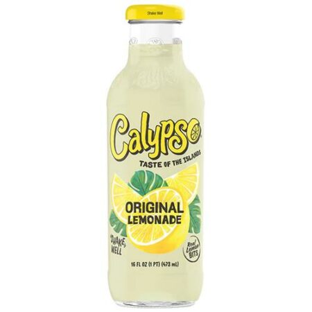 Calypso Triple Lemon Lemonade 473ml – Glazen Flesje - Limonade Met Citroen Smaak - Niet Bruisend