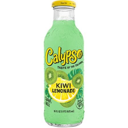 Calypso Kiwi Lemonade 473ml – Glazen Flesje – Limonade Met Kiwi Smaak – Niet Bruisend