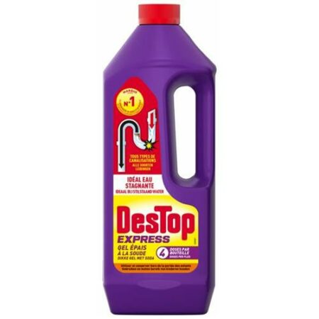 Destop Express Onstopper 950ml - Dikke Gel Met Soda - Ideaal Bij Stilstaand Water - 4 Doses Per Fles