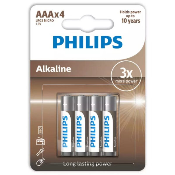 Philips Alkaline Batterijen AAA 4-pack LR03 - Afbeelding 2