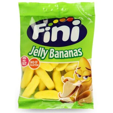 Fini Snoepzakje Jelly Bananas 100g - Glutenvrij - Vetvrij