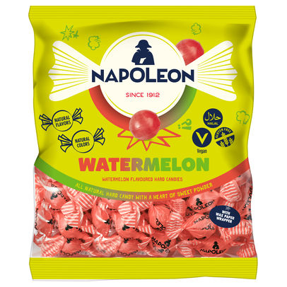 Napoleon Snoepjes Watermeloen 1kg – Fruitkogels Met Watermeloensmaak – Apart Verpakt – Vegan - Halal
