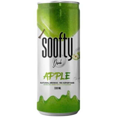 Soofty Drink Appel 330ml blikje – verfrissende appel frisdrank zonder cafeïne