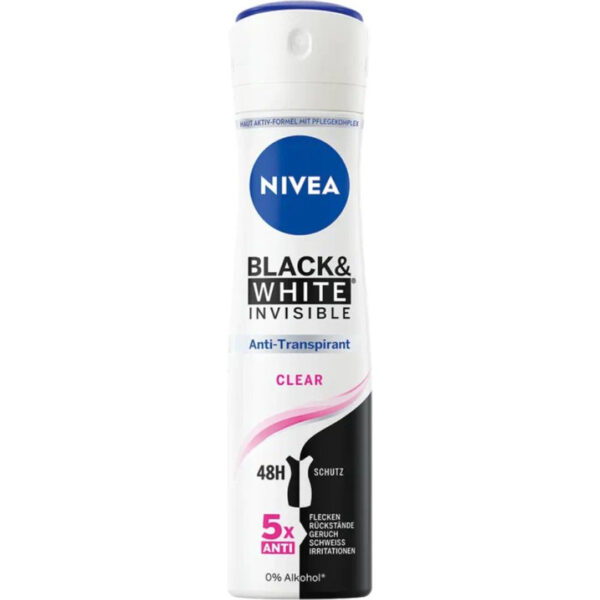 Nivea Deospray Dames - Invisible Black & White 150ml - Afbeelding 2