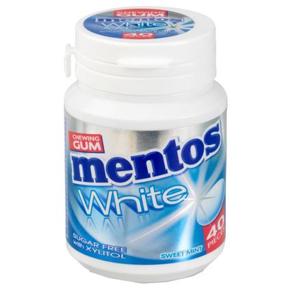 Mentos Kauwgom "White" 40 Stuks - Kauwgom met Muntsmaak - 60g