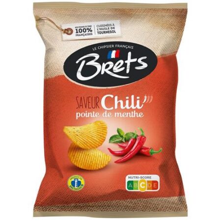 Brets Chips Chili Met Vleugje Pepermunt 125g