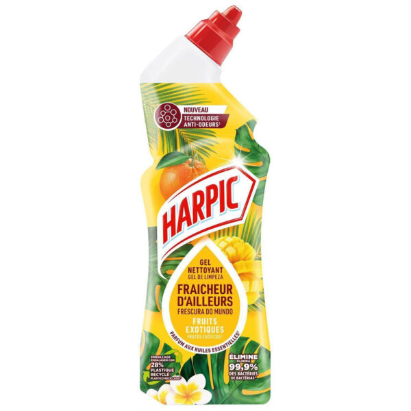 Harpic Toiletreiniger Wereldse Frisheid 750ml - Tropical - Met Essentiële Oliën - Schoonmaakgel